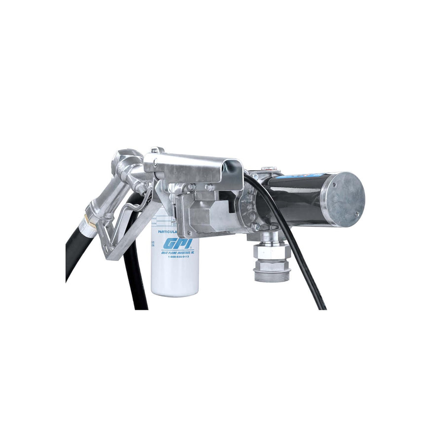 M-180 Series GPI Fuel Transfer Pump, Manual Shut-off Unleaded Nozzle with Filter Kit, 18 GPM, 12 Volt (110612-01)