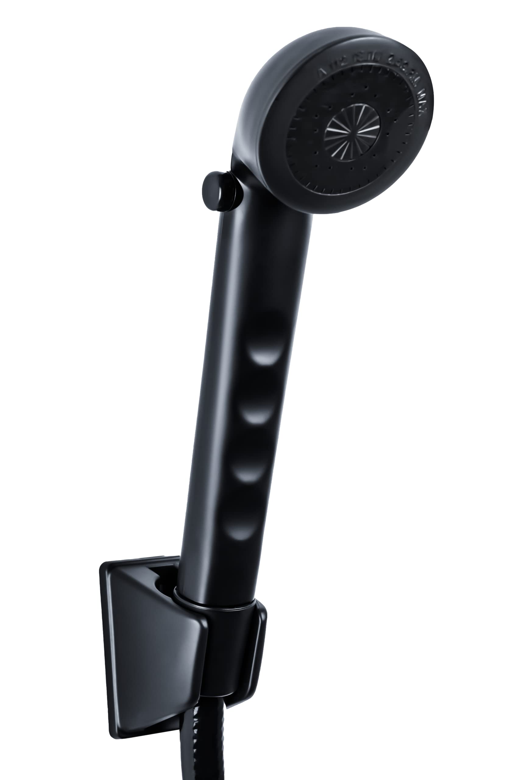 Dura Faucet Economical DF-SA130-MB Shower Head and Hose Kit, Handheld Shower Wand with Flow Control Trickle Switch (Black)