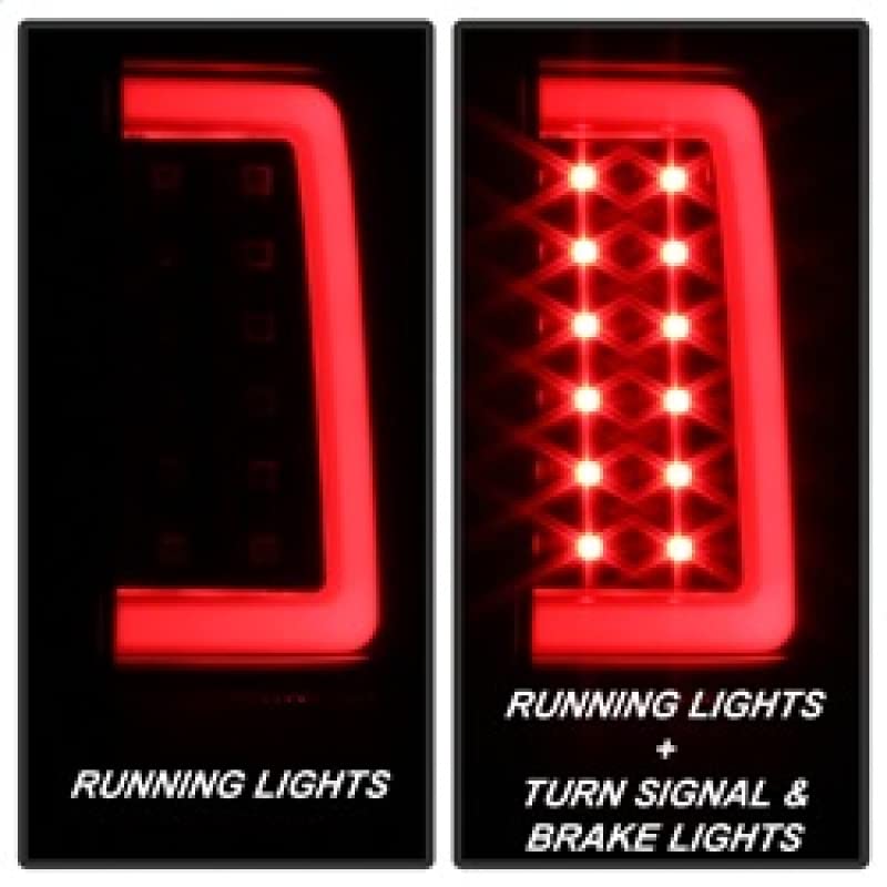 Spyder Auto 5084088 Spyder Chevy Silverado 07-13 (Does Not Fit 2010 Model With Dual Reverse Socket 921 Bulb) Version 3 Light Bar LED Tail Lights - Black