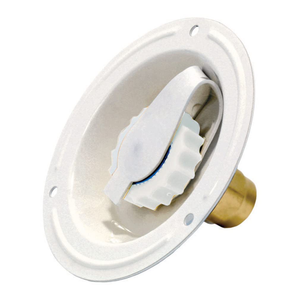 Valterra A01-0177LF 2-3/4" FPT Colonial White Lead-Free Recessed Water Inlet