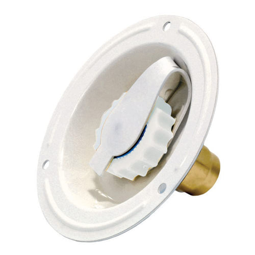 Valterra A01-0177LF 2-3/4" FPT Colonial White Lead-Free Recessed Water Inlet