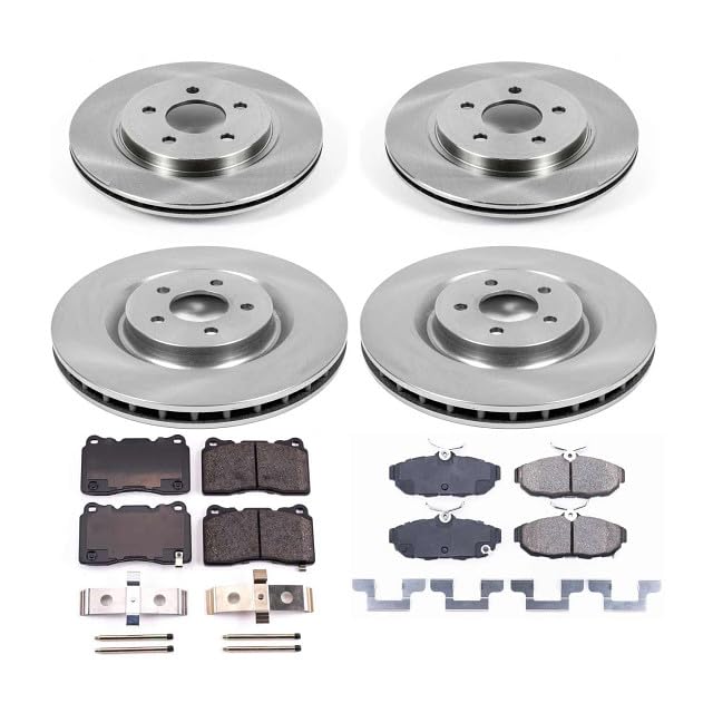 Power Stop Autospecialty KOE4148 Front and Rear Replacement Brake Kit-OE Brake Rotors & Ceramic Brake Pads For Ford Mustang 2011-2014 [Model Specific]