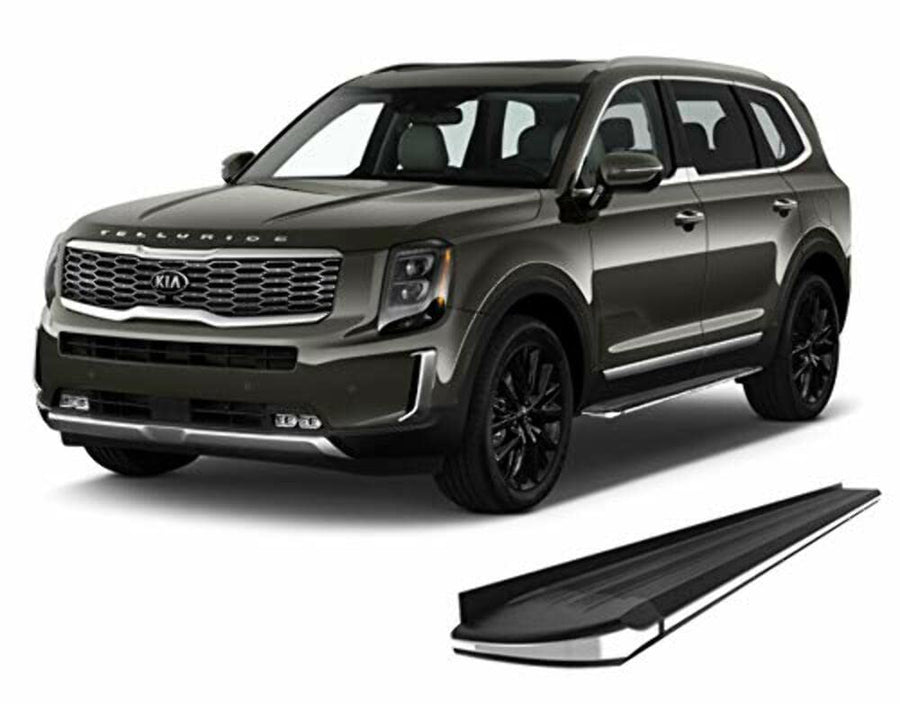 Exceed Black Horse Running Boards Compatible with 2020-2024 Kia Telluride|2020-2024 Hyundai Pallisade-EX-K376