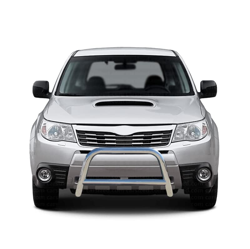 A Bar Black Horse No Skid Plate Stainless Steel Compatible with 2009-2013 Subaru Forester-BBSU01SS
