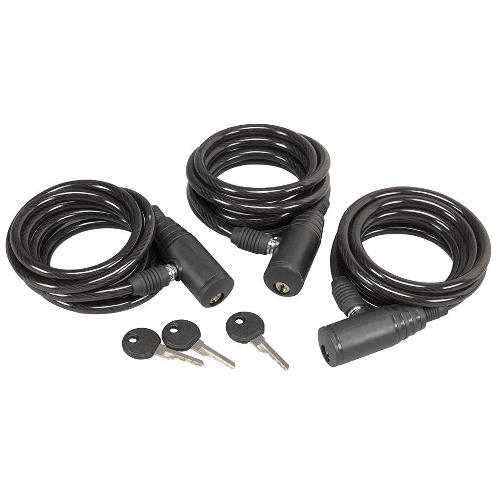 6 ft Hunters Specialties Cable Lock with Key - Hunting Weather-Resistant Heavy Duty Anti-Theft Security Cable for Treestands, Trail Cameras & Outdoor Gear (3 Pack)