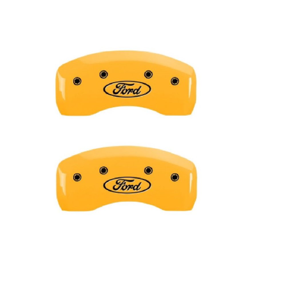 Caliper Covers MGP 10244SFRDYL Yellow (Ford : Ford Oval Logotype)