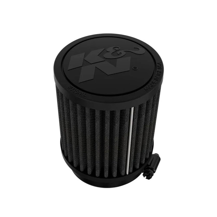 K&N Lifetime Universal Clamp-On Dryflow Air Filter: Washable, Oil-Free, Dry Synthetic: Flange Diameter: 2.5 In, Filter Height: 4 In, Flange Length: 0.875 In, Type: Dry Synthetic, RC-3125HBK