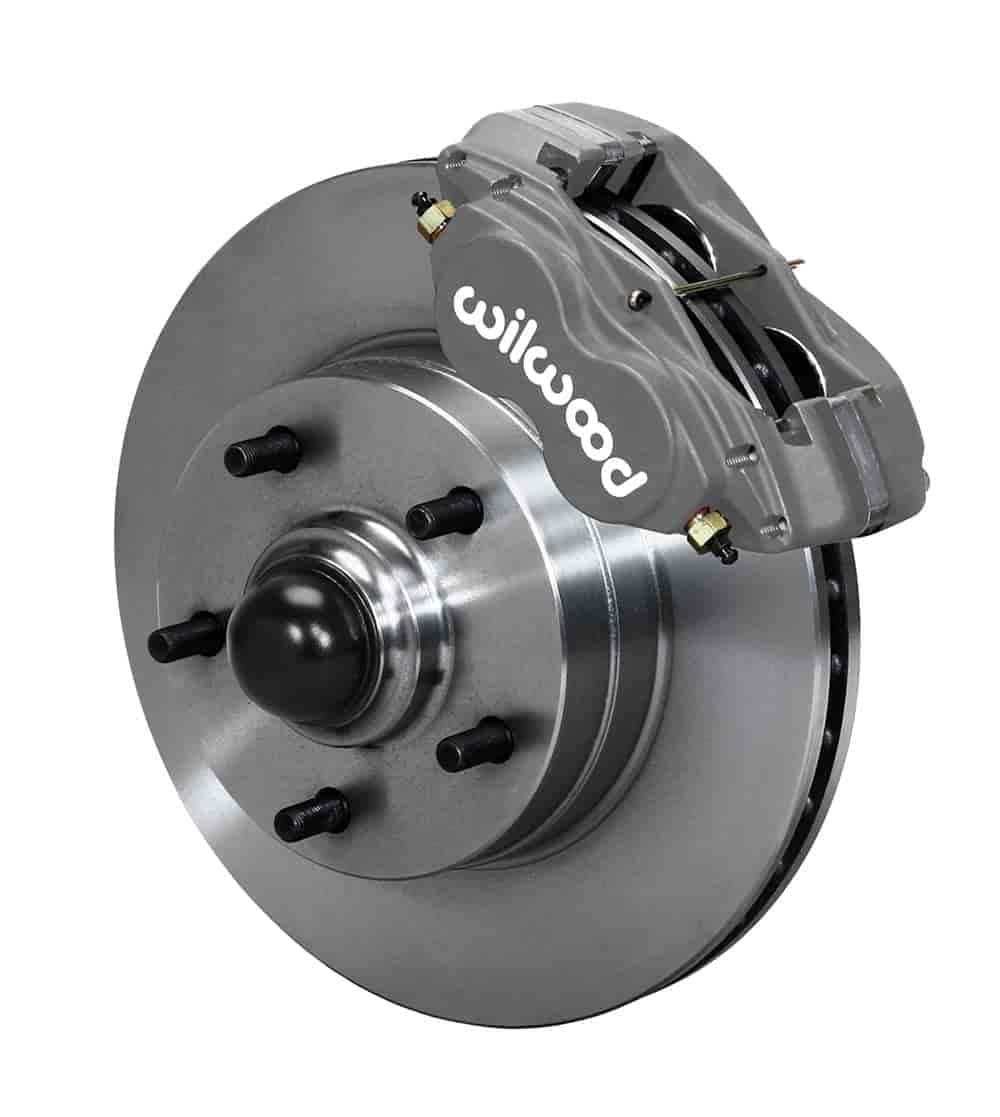 Wilwood Brake System, Front, Dynalite, 4 Piston Caliper, 11 in Iron Rotor, Aluminum, Gray Anodized, GM A-Body/F-Body/X-Body 1964-74, Kit (WIL140-15272)