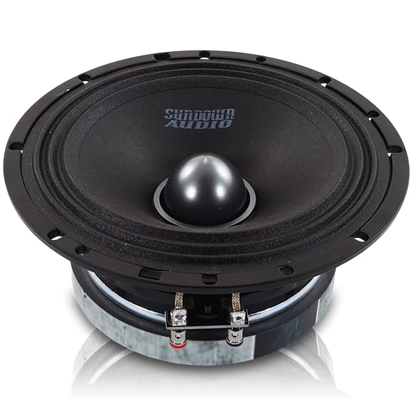 LCMR-6.5 Sundown Audio Midrange Speaker - 100W RMS, 4-Ohm - 6.5" Car Audio Midbass Driver with Phase Plug, Ferrite Magnet - High-Efficiency Single Unit (Each)