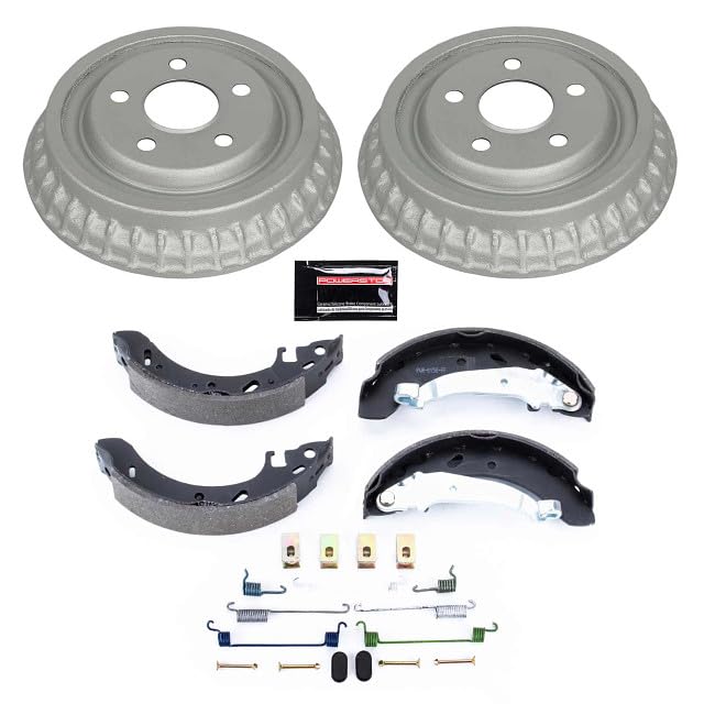 Power Stop KOE15339DK Rear Replacement Brake Kit-OE Brake Drums & Ceramic Brake Pads