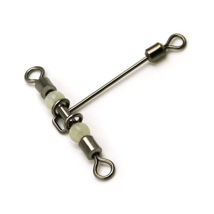 3 Way 10pcs Cross-line Rolling Swivel, T-shape Luminous Crossline Fishing Connector, Stainless Steel Swivels, Flexible Saltwater Tackle