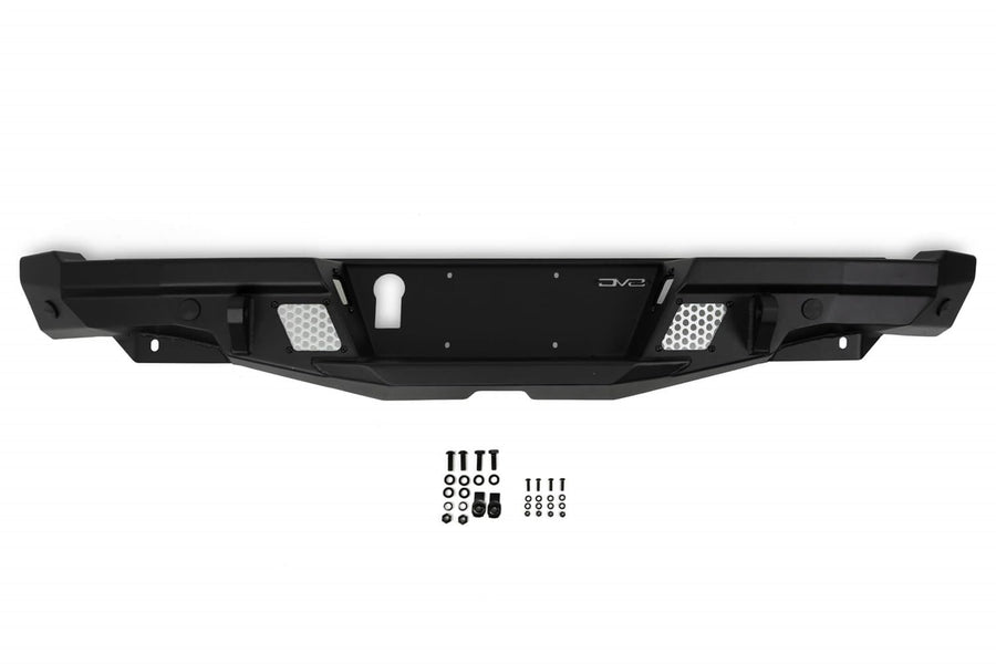 FS-7 Series DV8 Offroad Rear Bumper for the 2020-2025 Jeep Gladiator JT | High Clearance Design | Mounts for Two 3” Light Pods | Compatible with OEM Plate Lights & Trailer Harness Connector