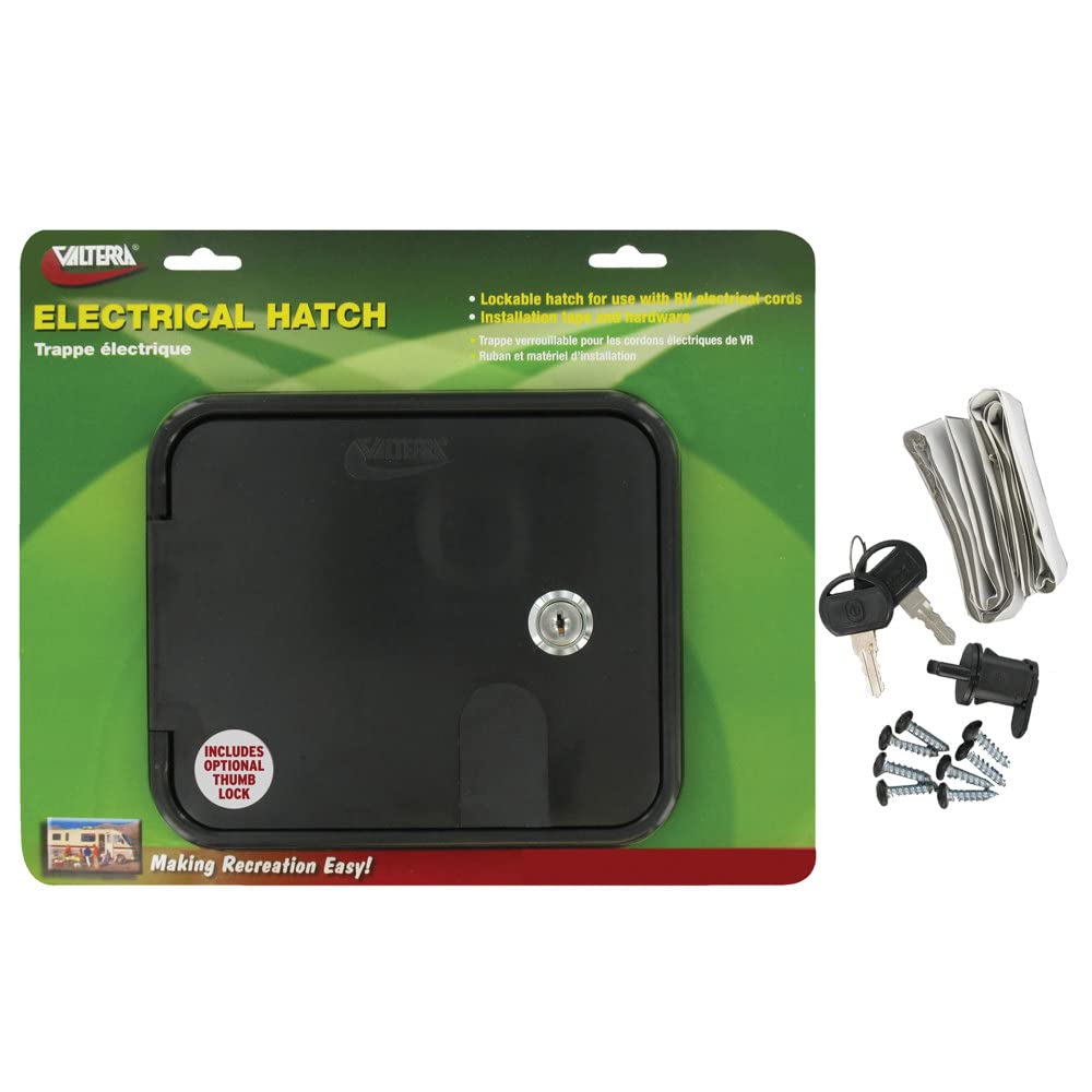 Medium Square Valterra A10-2150BKVP Cable Hatch - Black