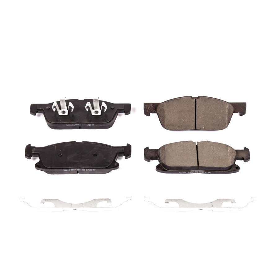 Power Stop Front Brake Kit For 2015-21 Ford Edge |2016-18 Lincoln MKX |2019-21 Nautilus - Ceramic Brake Pads With Installation Hardware, 17-1818