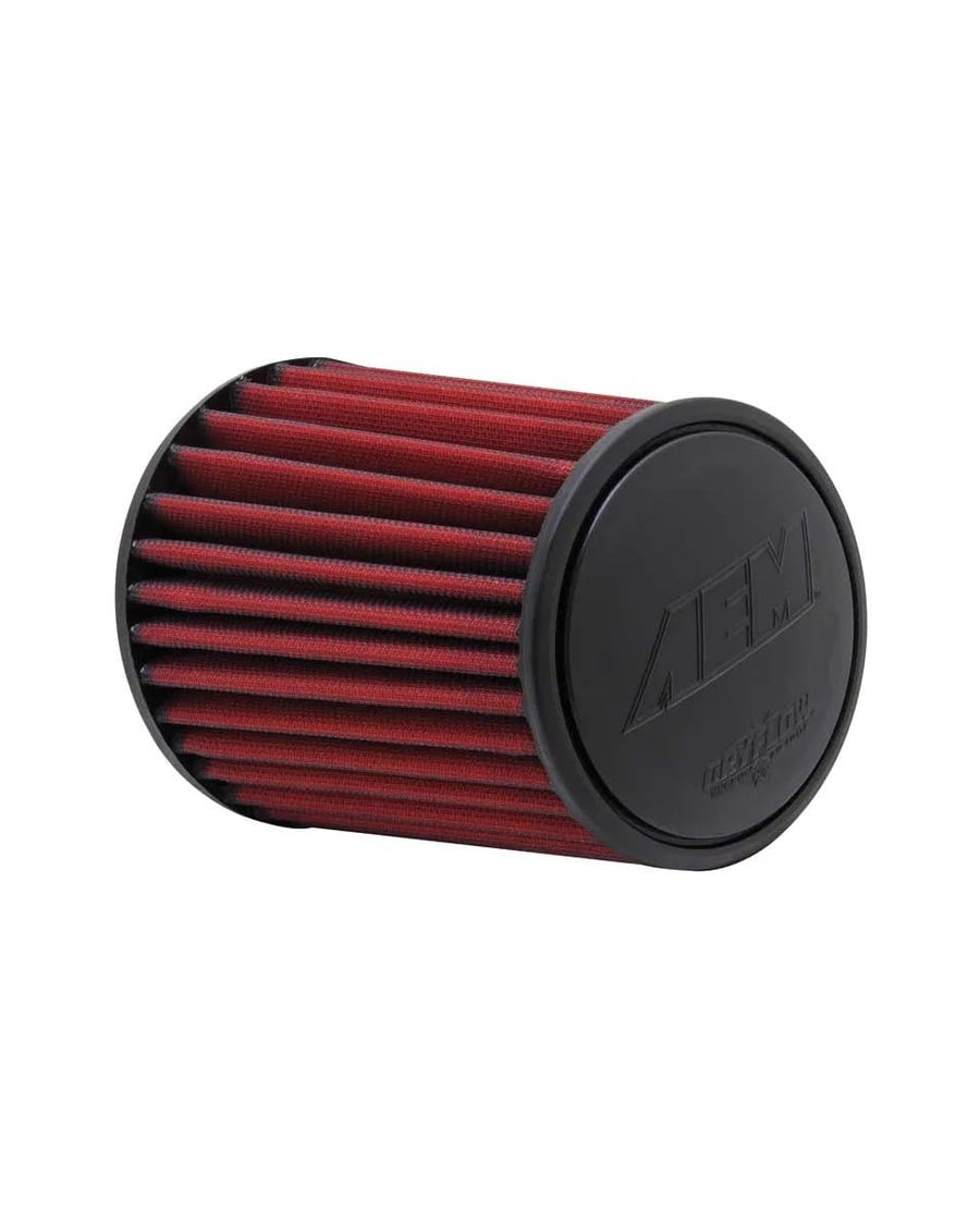 AEM 21-2113DK Clamp-On Universal DryFlow Air Filter: Round Tapered; 3.25 in (83 mm) Flange ID; 7 in (178 mm) Height; 6 in (152 mm) Base; 5.125 in (130 mm) Top