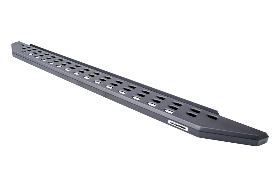 RB20 Running Boards & Brackets Go Rhino | Galvanized Steel, Textured Black | 69418087PC | Fits 1999-2016 Ford F-250, F-350 Crew Cab Pickup
