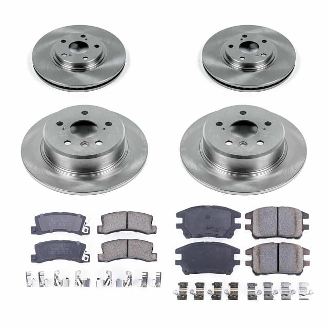 POWERSTOP Autospecialty KOE6783 Front and Rear Replacement Brake Kit-OE Brake Rotors & Ceramic Brake Pads For Lexus RX300 2002-2003 [Model Specific]