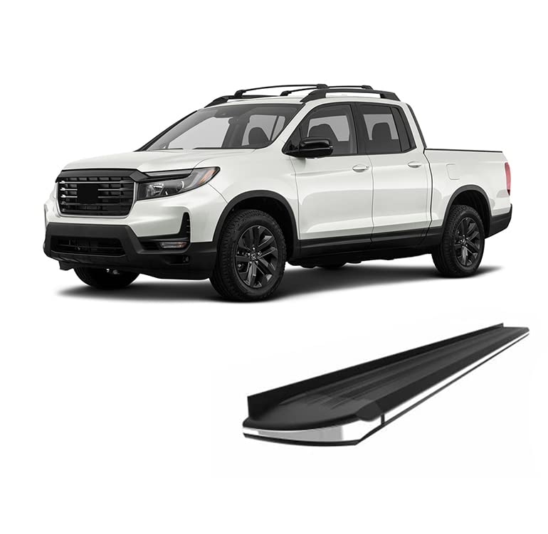 Black Aluminum Black Horse Exceed Running Boards Compatible with 16-25 Pilot / 19-25 Passport / 17-25 Ridgeline