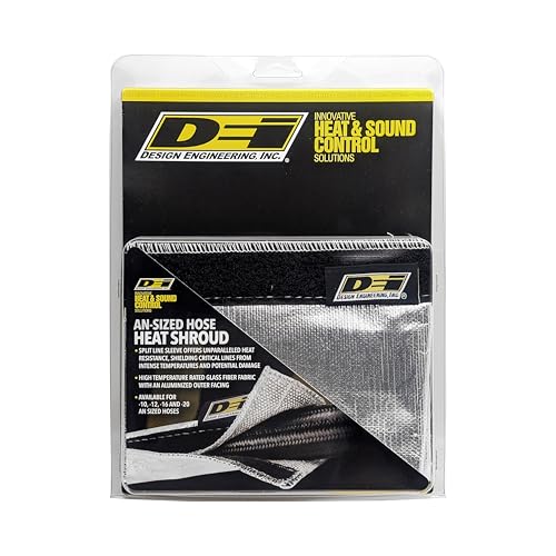 Heat Shroud Design Engineering 2" - 2-1/2" I.D. x 3ft Aluminized Sleeving for Ultimate Hi-Temp Protection (with Hook and Loop Closure)