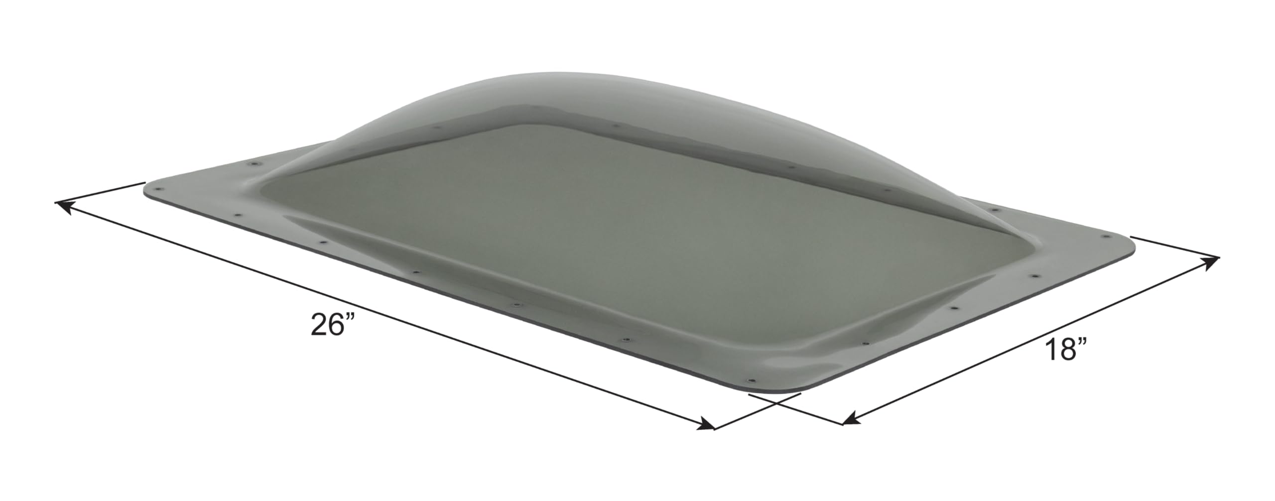 SL1422S ICON RV Skylight - Smoke, Fits 14"x22" openings, 16"x26" overall, Outer Dome Skylight Covering Replacement for RV, Camper, Motorhome, Food Truck, or Trailer, UV Protected & Impact Resistant