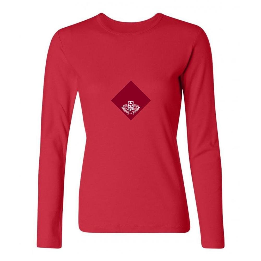 Women's XINLAIDE waseda University Logo Red XXL T Shirts Short Long Sleeves