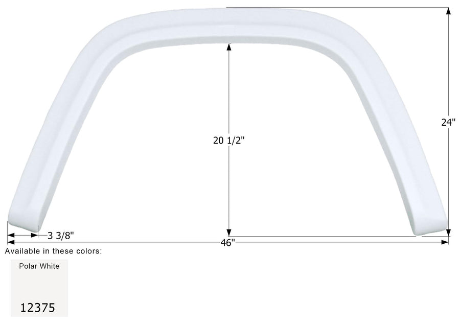 Fender Skirt ICON, Single, Gulf Stream, FS2375, Polar White