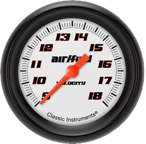 Velocity Classic Instruments White 2 5/8" Air/Fuel Ratio Gauge Full Sweep VS394WBPF