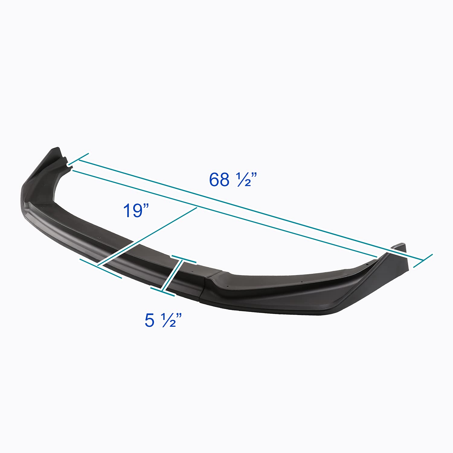 Spec-D Tuning Front Bumper Lip Matte Black Spoiler Splitter Body Kit 3PC Compatible with 2014-2017 Honda Fit