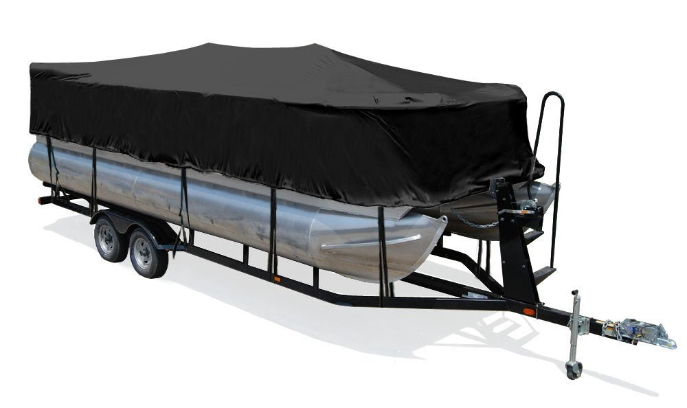 Semi-Custom TAYLOR MADE PRODUCTS Full Pontoon Boat Cover, Black (26'1" - 27'0" CL x 102" B)