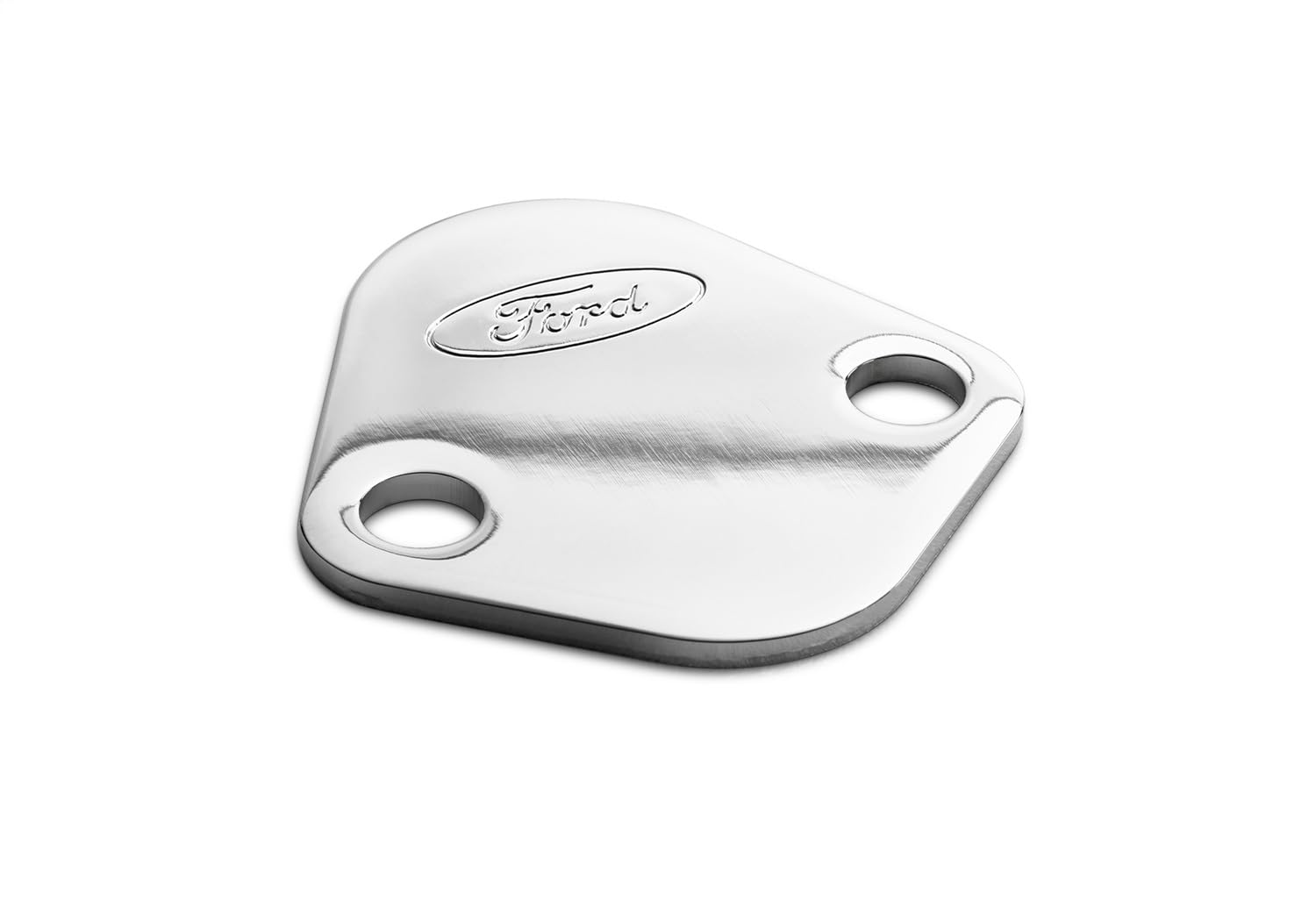 Chrome Fuel Pump Block-Off Plate w/Ford Logo