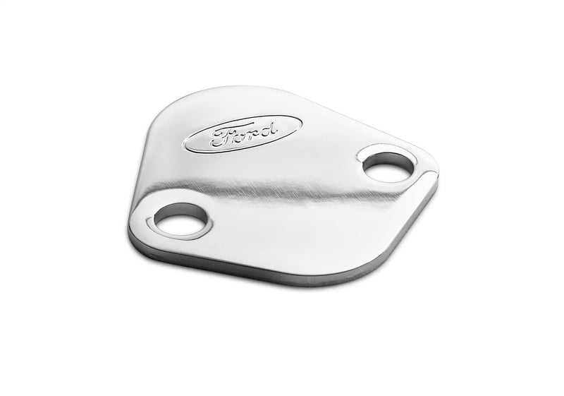 Chrome Fuel Pump Block-Off Plate w/Ford Logo