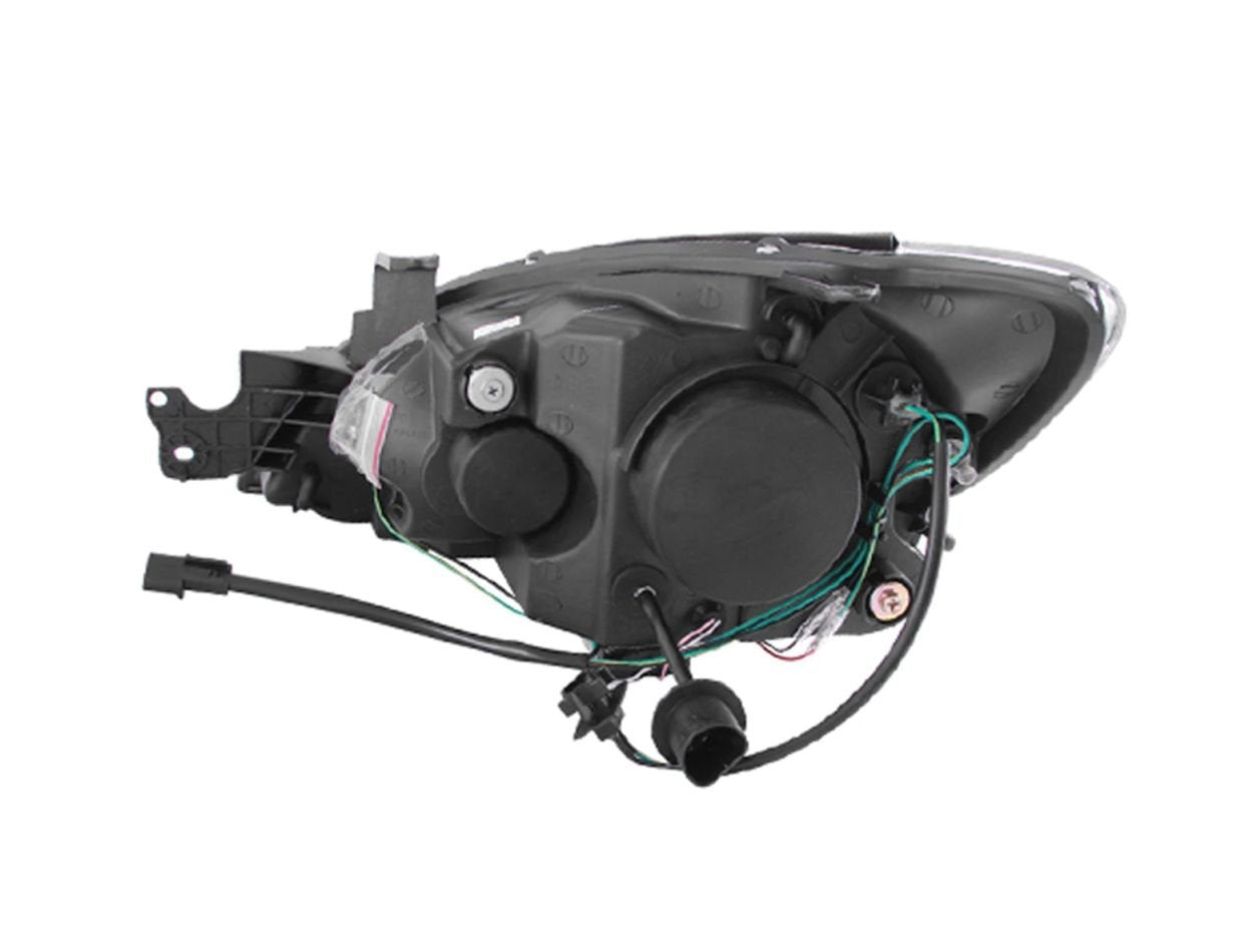 121102 ANZO USA Headlight Set w/CCFL Halo-Black Projector