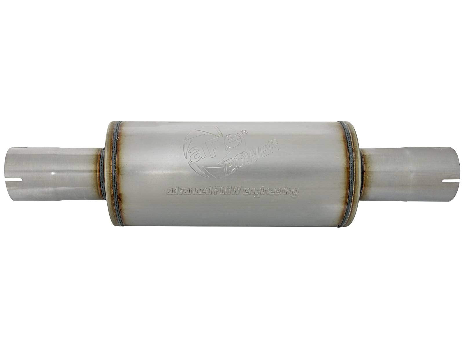 ATLAS Muffler AFE Filters 49M00025 Aluminized Steel 3.5 in. Center Inlet/3.5 in. Center Outlet/14 in. Overall Length/7 in. Body Diameter
