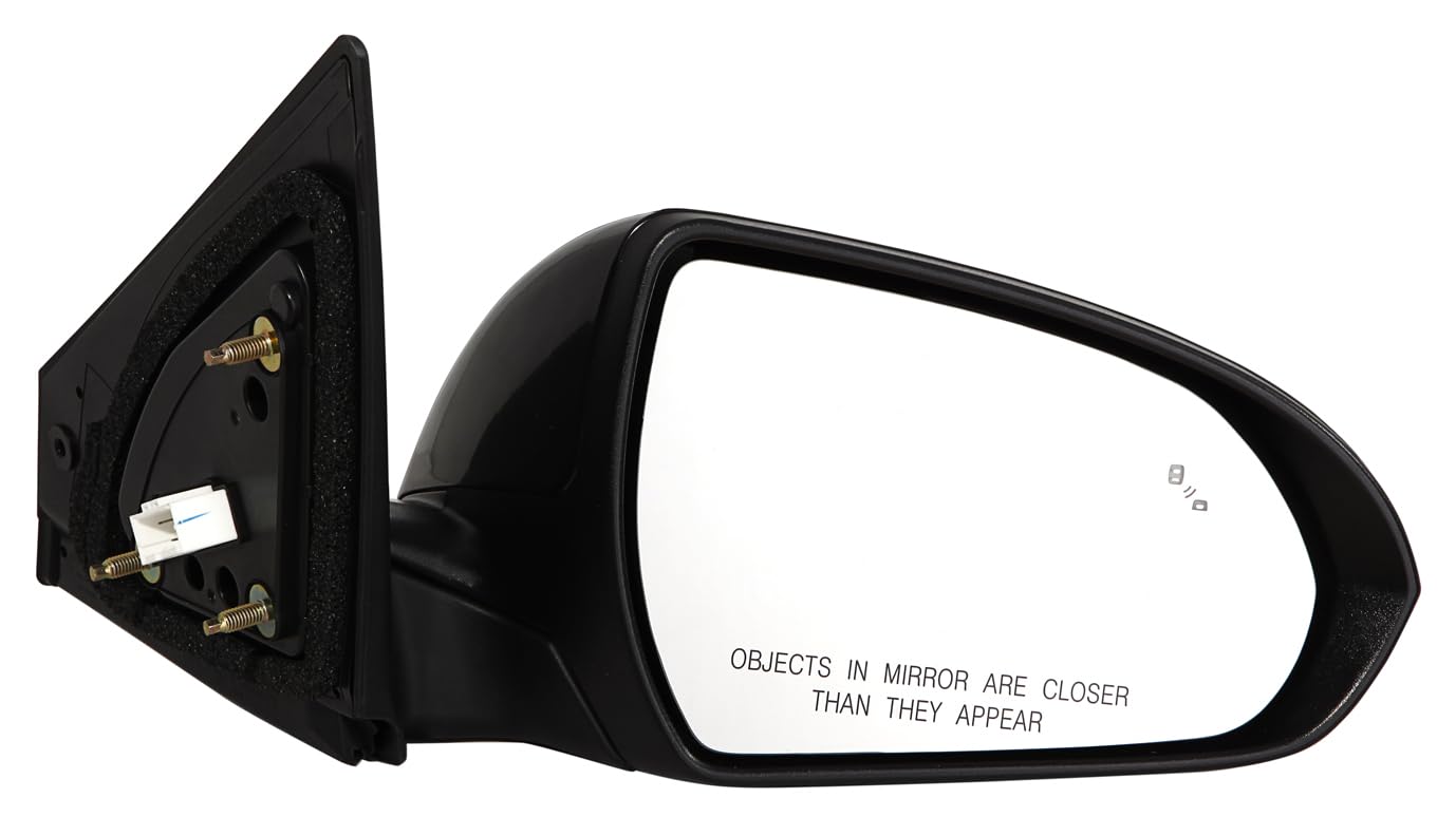 Hyundai Elantra Sedan USA Built 17-20 Manual Fold Power Heated Mirror Passenger Side (PTM) Without SGL with BSD | DOT Certified 87620-F3020 | HY1321226