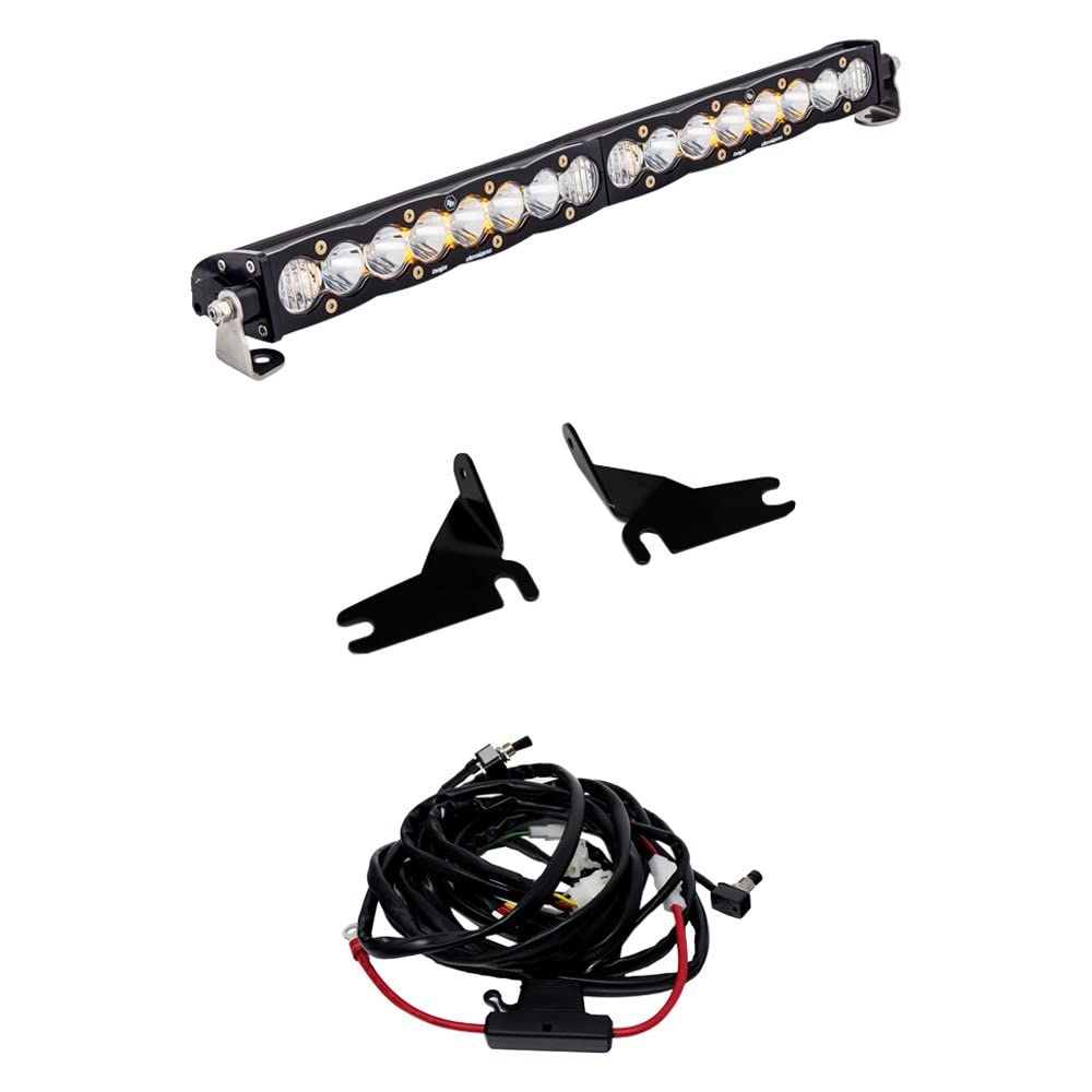 Baja Designs 20-inch S8 LED Bar Grille Light Kit for Chevrolet Silverado 1500 2019-21 (Driving/Combo; Clear)