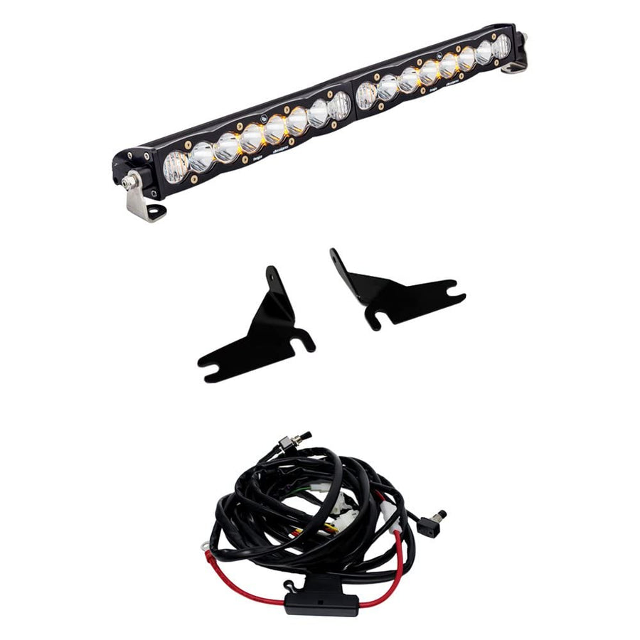 Baja Designs 20-inch S8 LED Bar Grille Light Kit for Chevrolet Silverado 1500 2019-21 (Driving/Combo; Clear)