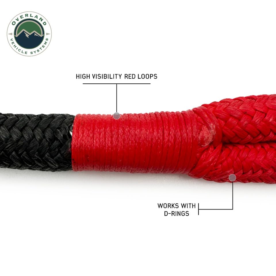 Kinetic Recovery Rope Overland Vehicle Systems Brute with 30% Stretch Storage Bag (1 1/4" Thick - 30 ft. Long)