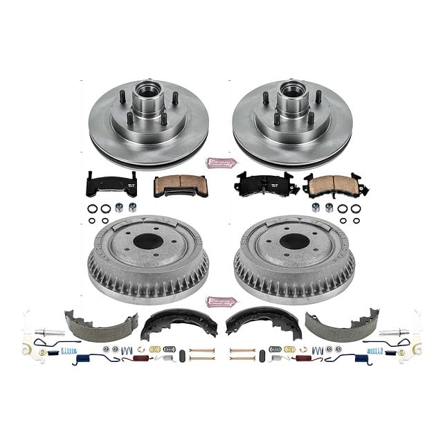 Power Stop Autospecialty KOE15051DK Front and Rear Replacement Brake Kit-OE Brake Drums & Ceramic Brake Pads
