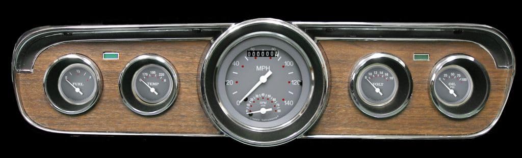 Gauge Set Classic Instruments MU65SG35 Silver Gray with Tachometer Fits 1965-1966 Mustang