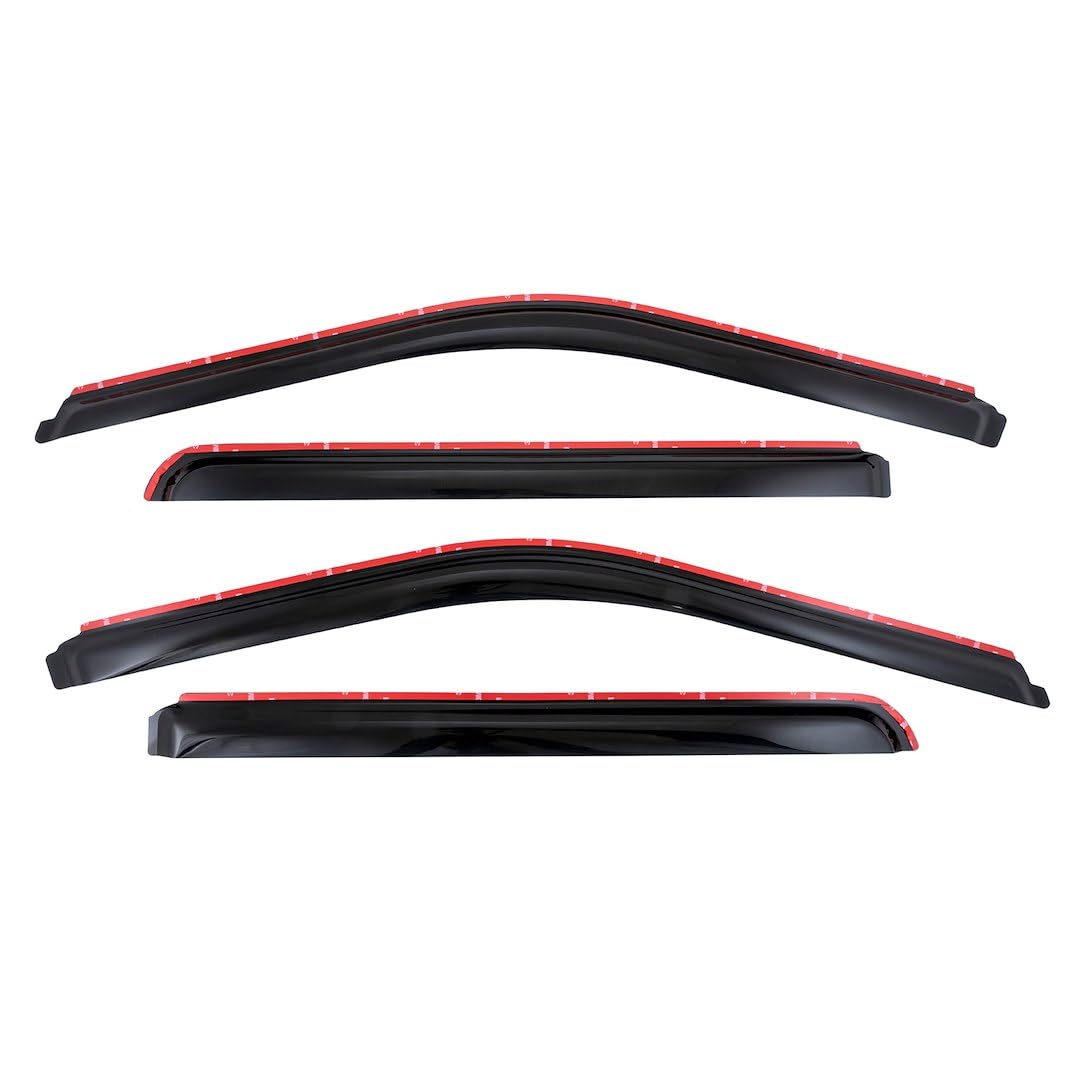 Window Vents TrailFX Fits Ford F-250 Super Duty Crew Cab 2017-2025 in-Channel Smoked Rainguards 4-Piece Low Profile Acrylic Set TrailFX 4381IC