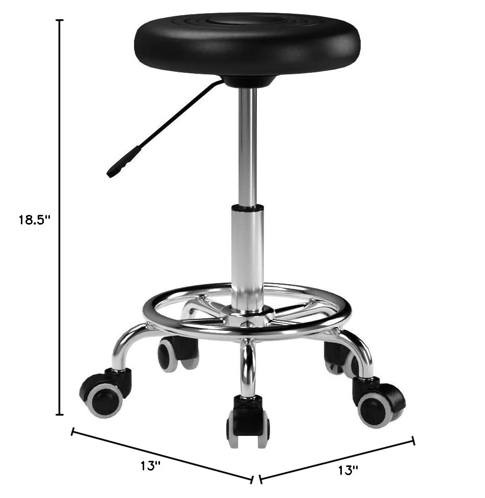 Adjustable Performance Tool W85027 Pneumatic Rolling Bar Stool (19 - 24 Inch), 250 Lbs Capacity