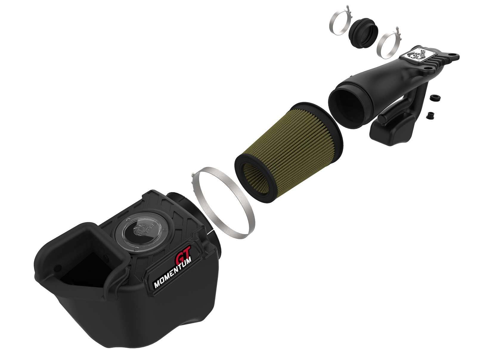 Momentum GT aFe POWER Cold Air Intake System w/Pro GUARD 7 Filter, #75-76212, Black