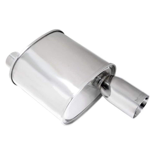 Megan Racing 2.5" MR-MU-FRT Universal Muffler Pipe/3.5" Single Stainless Roll Tip