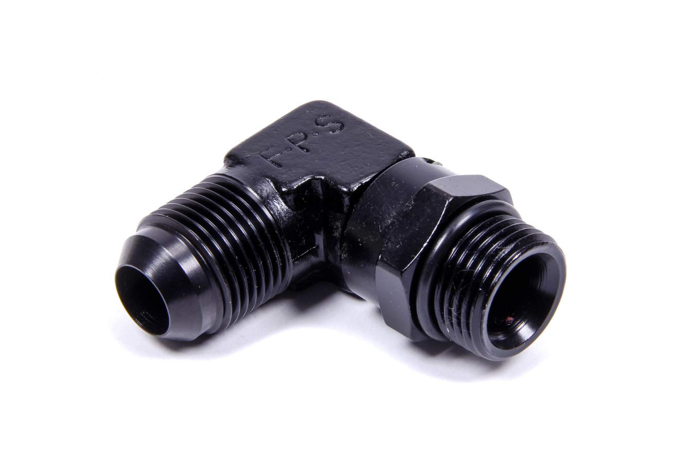 Aeromotive Black 90-Degree Elbow Adapter, AN-10 ORB to AN-10 Flare 15691
