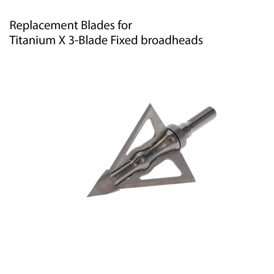 Replacement Blades TRUGLO for TITANIUM X Broadheads - Complete Set of Blades for 3 Broadheads, Fixed, 3-Blade