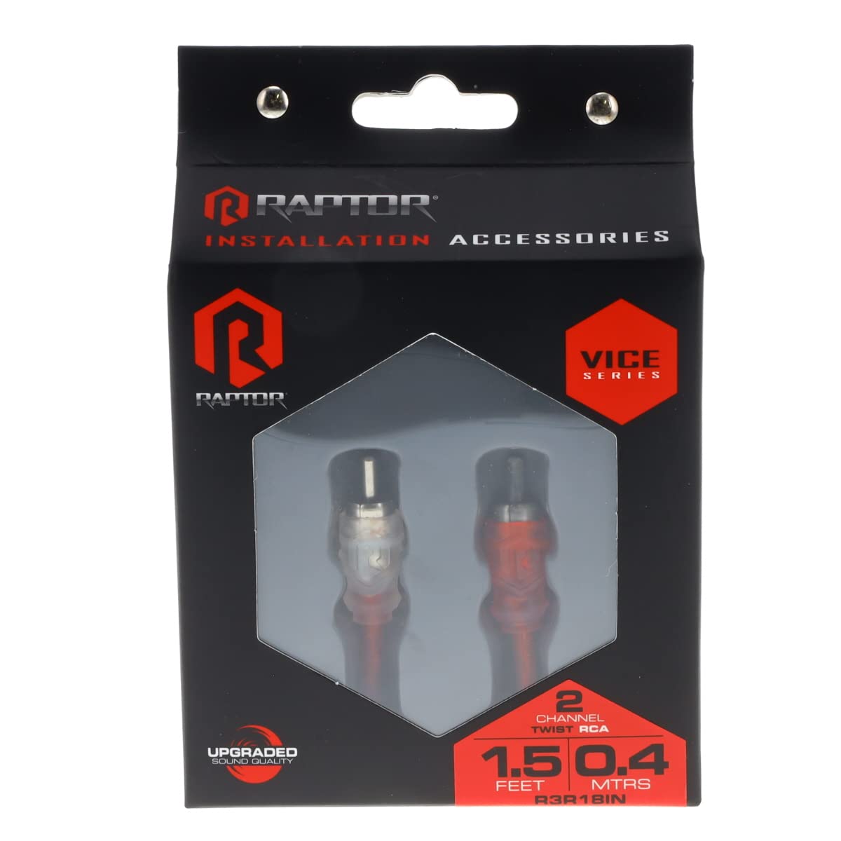 Raptor 1.5 Foot R3R18IN Coax 2 Channel RCA Cable