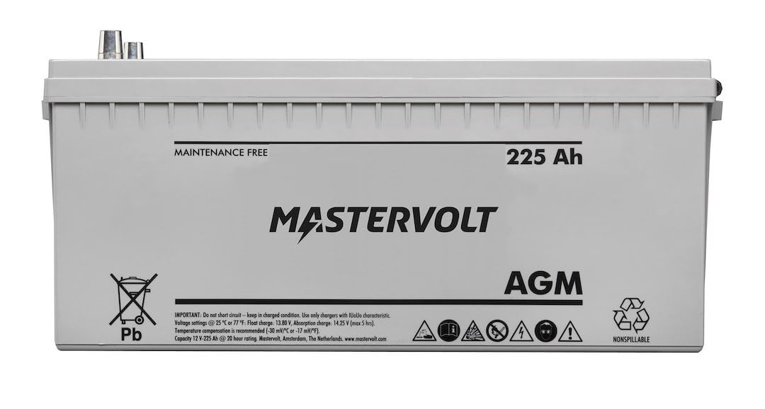 Mv Mastervolt 62002250 12/225 Ah Agm Battery