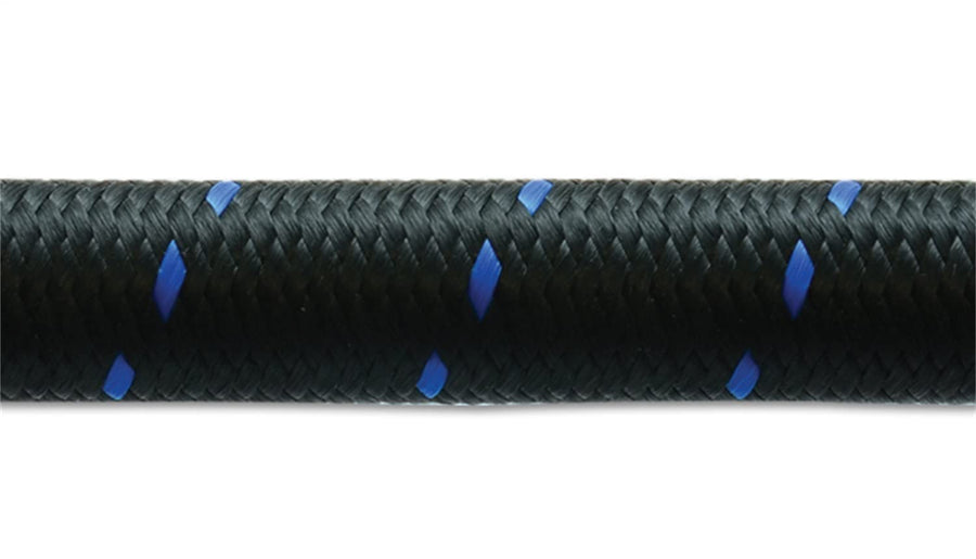 Nylon Braided Flex Hose Vibrant Performance 11966B (10ft Roll of Black Blue ; AN Size: -6; Hose ID: 0.34")