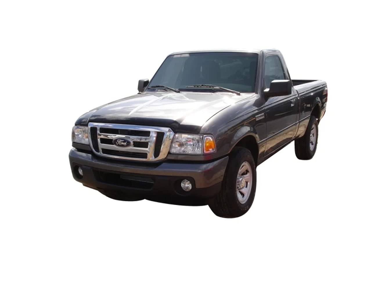 Aeroskin Hood Protector Auto Ventshade [AVS] | Fits 2004 - 2012 Ford Ranger | Low Profile Deflector / Bug Shield - 1 pc., Smoke | 322021