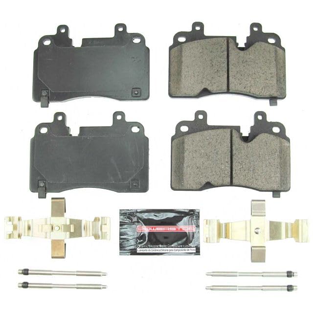 Power Stop Z23-8007 Z23 Evolution Sport Carbon Fiber Infused Ceramic Brake Pads with Hardware For Chevrolet Corvette 2020-2023 [Vehicle Specific]